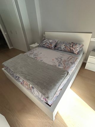Cama Doble Ikea MALM 160cm Blanca