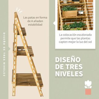 Soporte para Plantas de Madera Madera rota