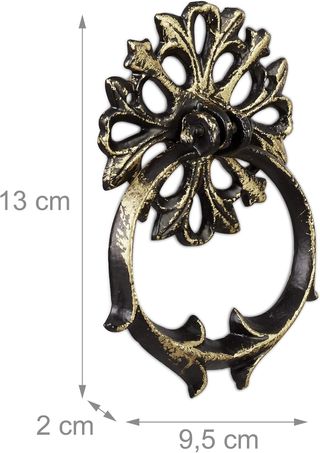 Relaxdays Heurtoir de Porte Antique, Anneau de Fra