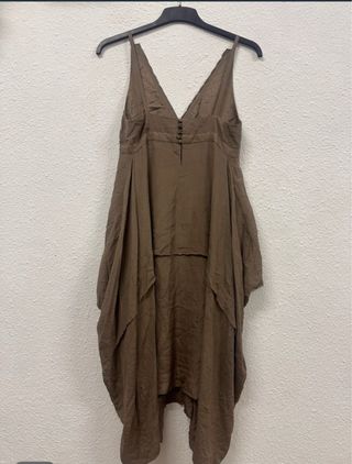 Vestido Purificación García fiesta/evento marrón