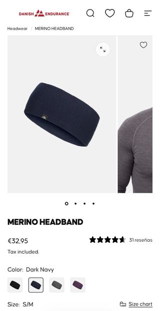 cinta orejeras de danish endurance Azul