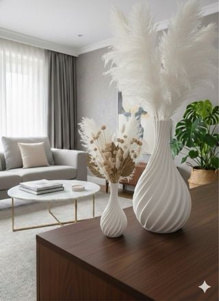 Vaso moderno stampato 3D a spirale