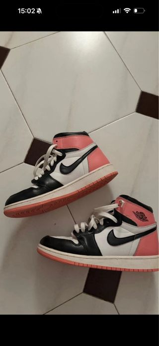 Tenis Nike Air Jordan 1 High Rosa y Blanco