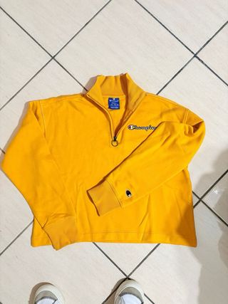 Felpa Champion Half Zip Gialla Taglia S