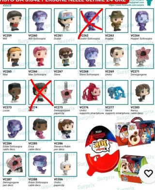 Kinder Joy Stranger Things Funko Pop