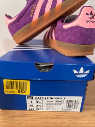 Adidas Gazelle Indoor J Morado Rosa Talla 36