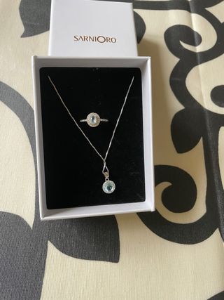 Set Collana e Anello SARNIORO Argento Blu