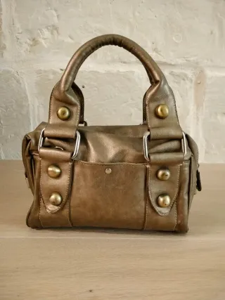 Borsa donna oro con borchie