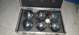 Set di 6 palline da bocce con custodia
