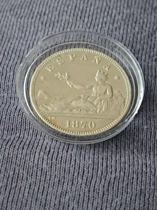 Moneda Plata España 1870