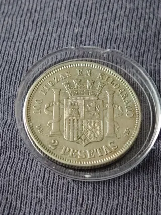 Moneda Plata España 1870