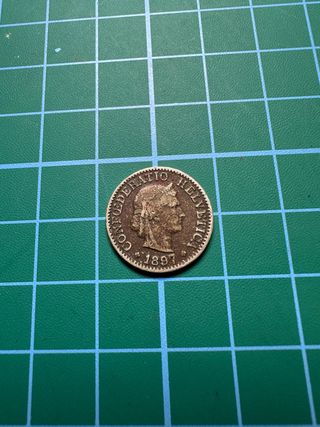 Moneda Suiza 1897 Confederatio Helvetica