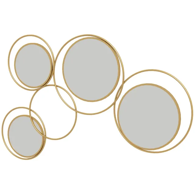 Espejo Decorativo Pared Dorado 110x68 cm