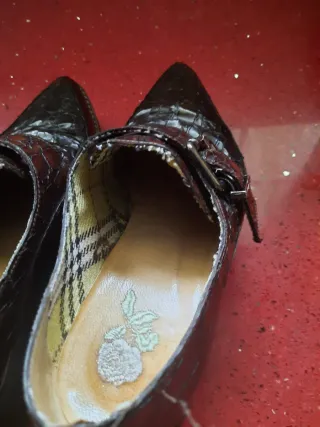 Zapatos marrones tacón corrido Talla 37