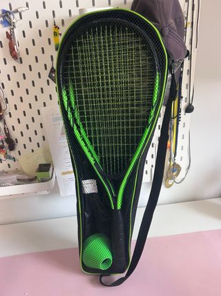 Raquetas de bádminton con funda y con conos