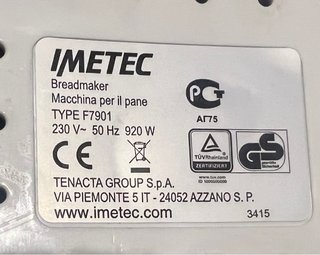 Panificadora IMETEC ZERO-GLU