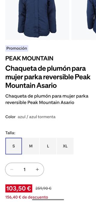 Chaqueta de montaña Peak Mountain Asario reversibl