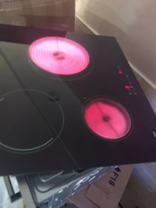 Placa vitrocerámica caliente