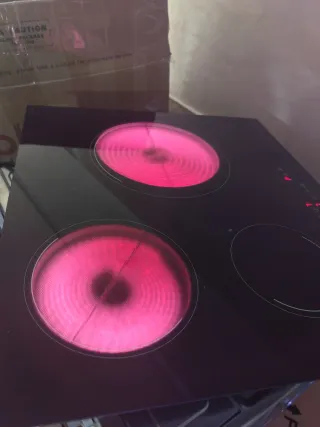 Placa vitrocerámica caliente