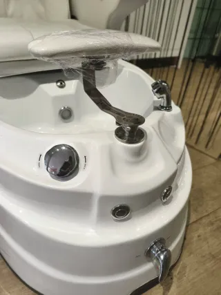 Sillón Peluquería Marrón Tela