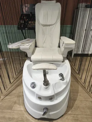 Sillón Peluquería Marrón Tela