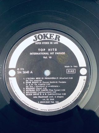 LP Vinile "TOP HITS / INTERNATIONAL HIT PARADE VOL