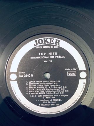 LP Vinile "TOP HITS / INTERNATIONAL HIT PARADE VOL