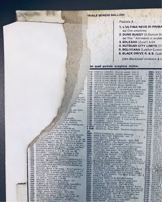 LP Vinile "TOP HITS / INTERNATIONAL HIT PARADE VOL