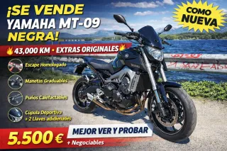 Yamaha MT-09 Negra en excelente estado