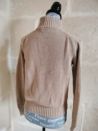 Maglione zip United Colors of Benetton beige