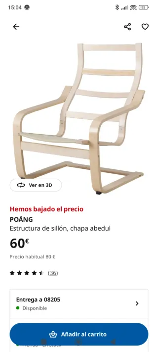 Sillón Poäng Ikea