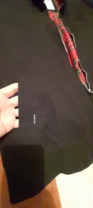 Cazadora hombre forrada negra