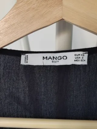 Camisa Mango Azul Marino Nueva