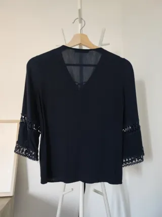 Camisa Mango Azul Marino Nueva