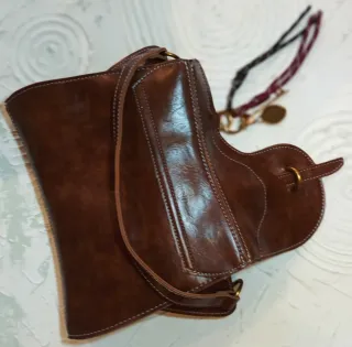 Bolso Gauchon Argentino Cuero Marrón