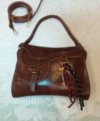 Bolso Gauchon Argentino Cuero Marrón