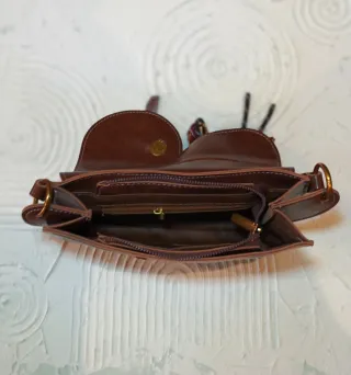 Bolso Gauchon Argentino Cuero Marrón