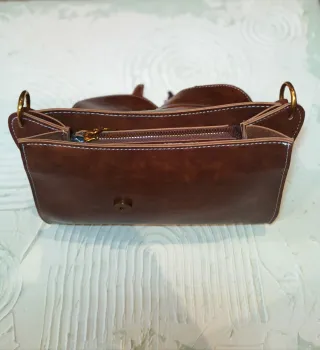 Bolso Gauchon Argentino Cuero Marrón