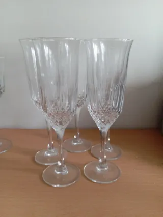 Copas de cristal tallado