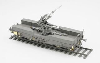 Maqueta 88mm Flak 36 w/SSys Wagon Border 1/35