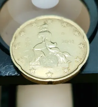 Moneda 20 Céntimos Italia 2002