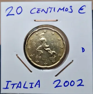 Moneda 20 Céntimos Italia 2002
