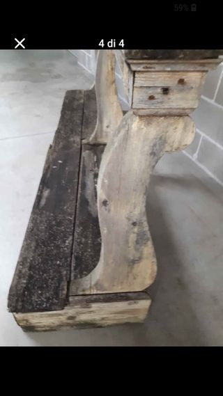 Banchi/inginocchiatoi in legno grezzo