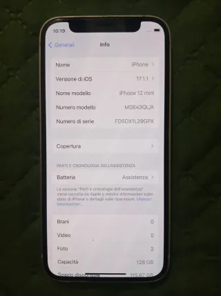 iPhone 12 mini 128GB Bianco