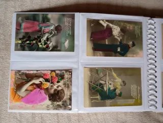 Lote 50 Postales Antiguas Románticas y religiosas.