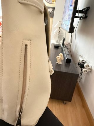 Mochila Beige Cuero