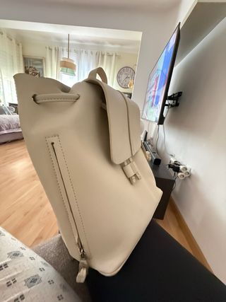 Mochila Beige Cuero