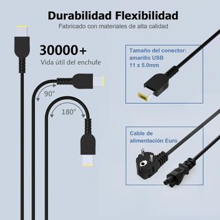 45W Cargador para Lenovo Portatil 20V 2.25A Adapta
