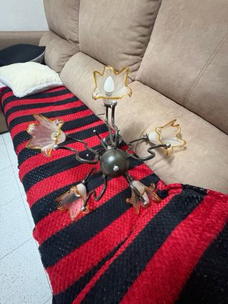 Lámpara de techo metal y cristal