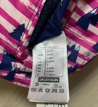 Chaqueta de nieve infantil reversible